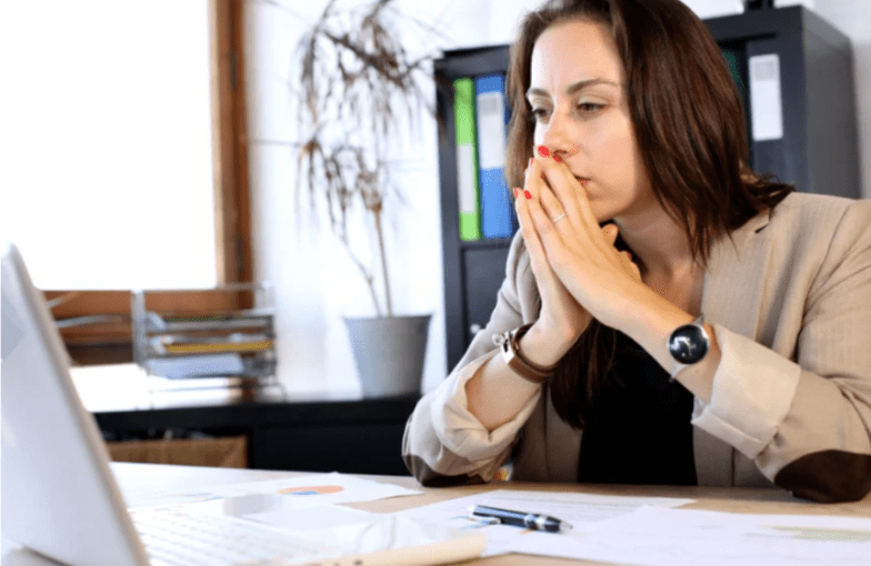 businesswoman having difficulty finding small business loans with bad credit